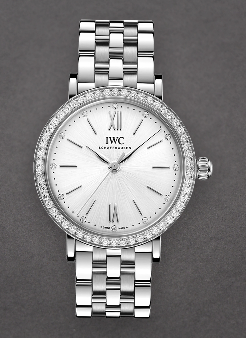 IWC Portofino Automatic 34mm in Steel with Diamond Bezel