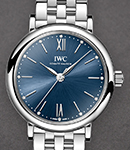 Portofino Automatic 34mm in Steel on Steel Bracelet with Blue Dial