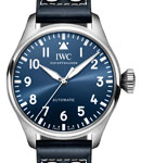 Big Pilot 43 Automatic in Steel on Blue Calfskin Leather Strap with Blue Dial
