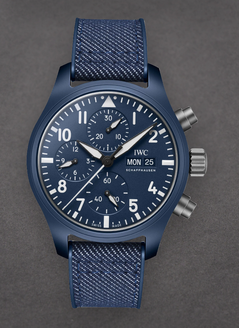 IWC Pilots Chronograph Blue Angels 41.9mm in Blue Ceramic