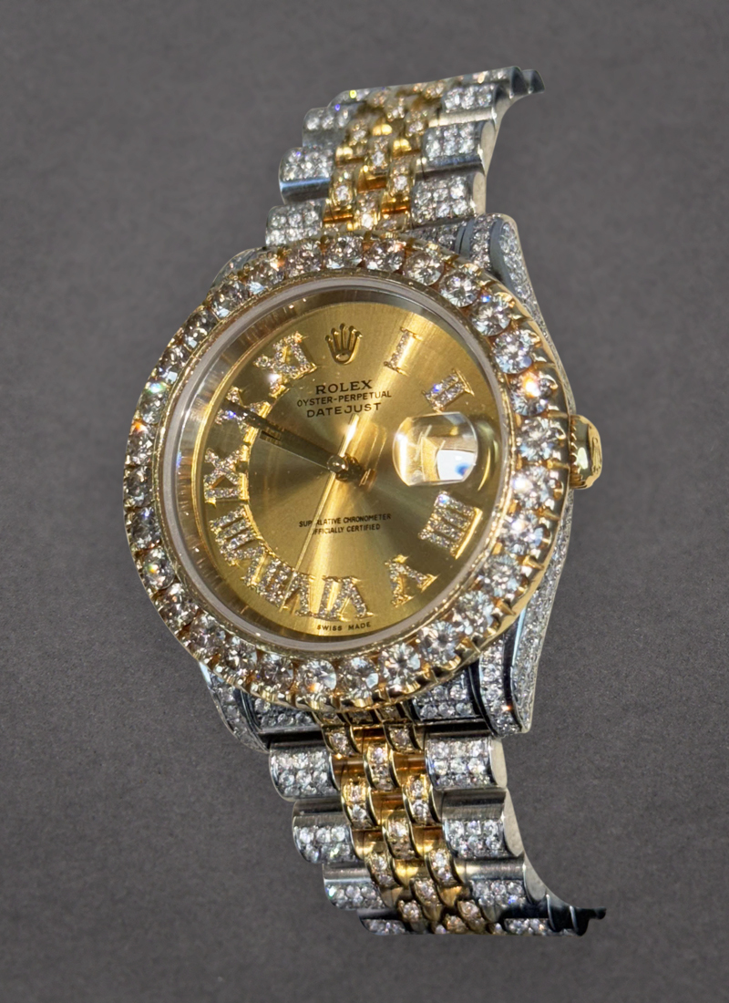 Pre-Owned Rolex Datejust 36mm fully Iced Out