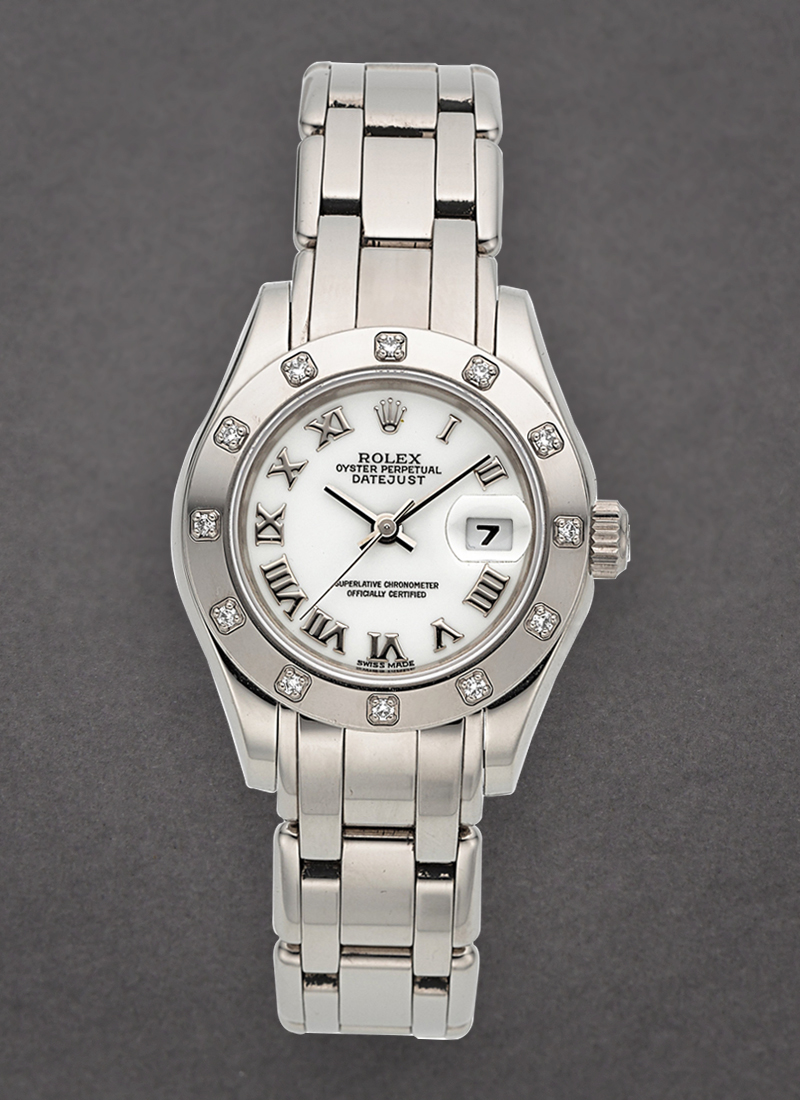 Pre-Owned Rolex Masterpiece Lady's in White Gold with 12 Diamond Bezel