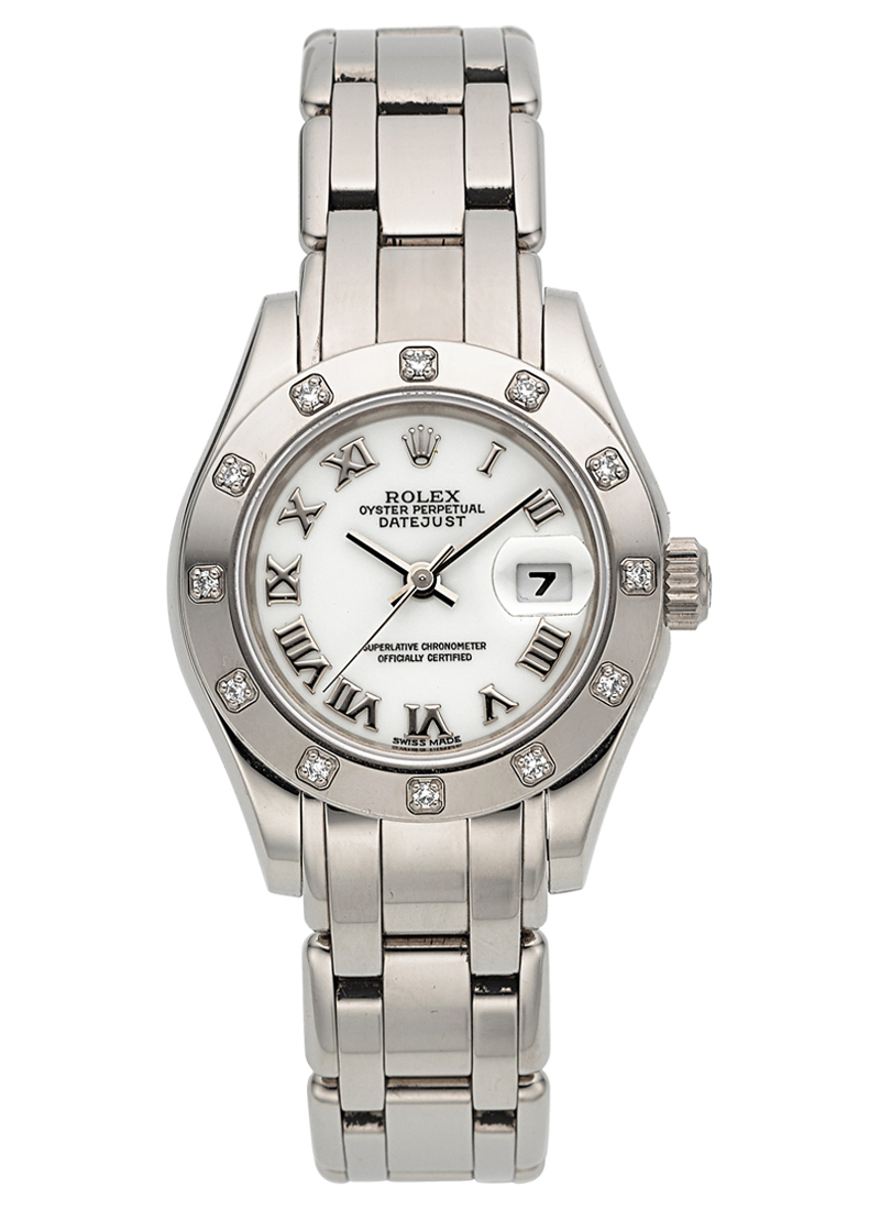 Pre-Owned Rolex Masterpiece Lady's in White Gold with 12 Diamond Bezel