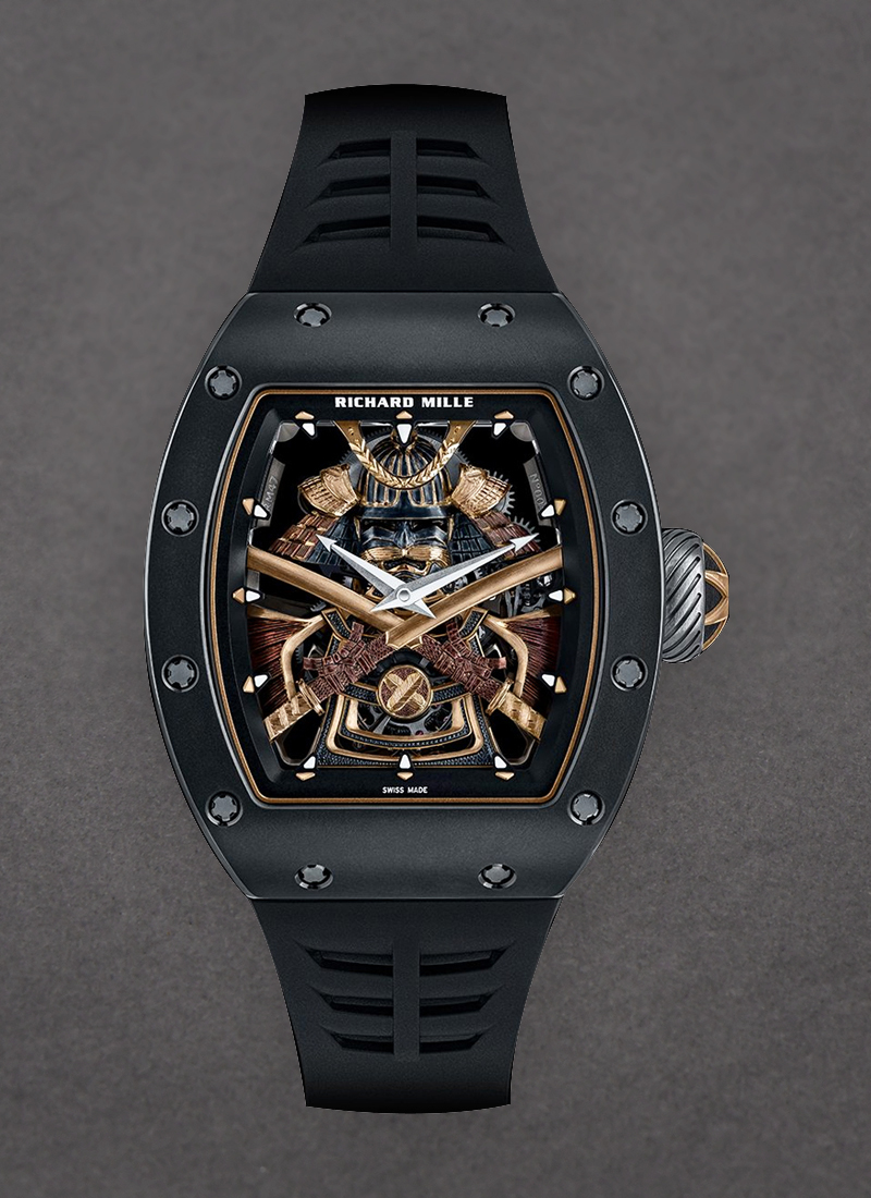 Richard Mille RM047 Tourbillion Samurai in Yellow Gold with Black Ceramic