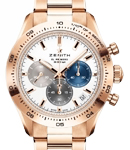 Chronomaster Sport 41mm in Rose Gold on Rose Gold Bracelet with White Dial