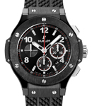 Big Bang Chronograph 44mm in Black Creamic on Black Rubber Strap with Black Dial