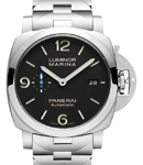 PAM 1562 - Luminor Marina 44mm in Brushed Steel on Brushed Steel Bracelet with Black Dial