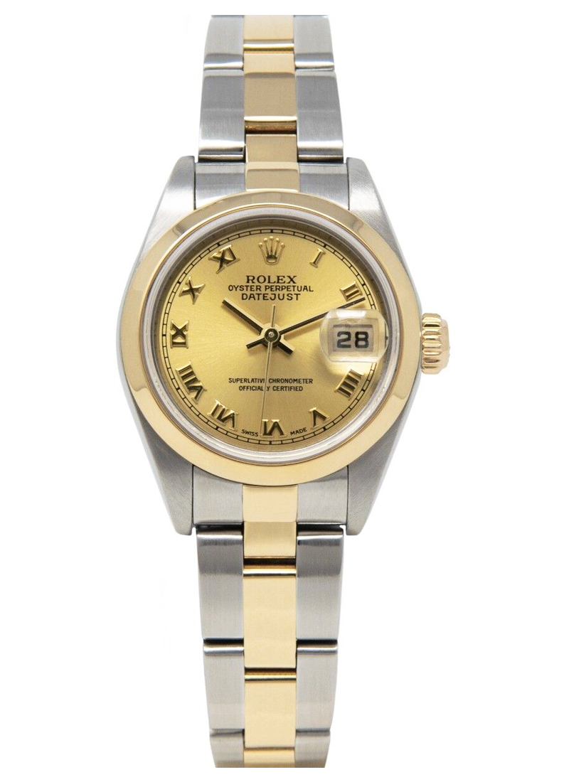 Pre-Owned Rolex Ladies Datejust 26mm in Steel with Yellow Gold Smooth Bezel