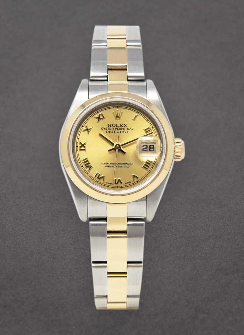 Pre-Owned Rolex Ladies Datejust 26mm in Steel with Yellow Gold Smooth Bezel