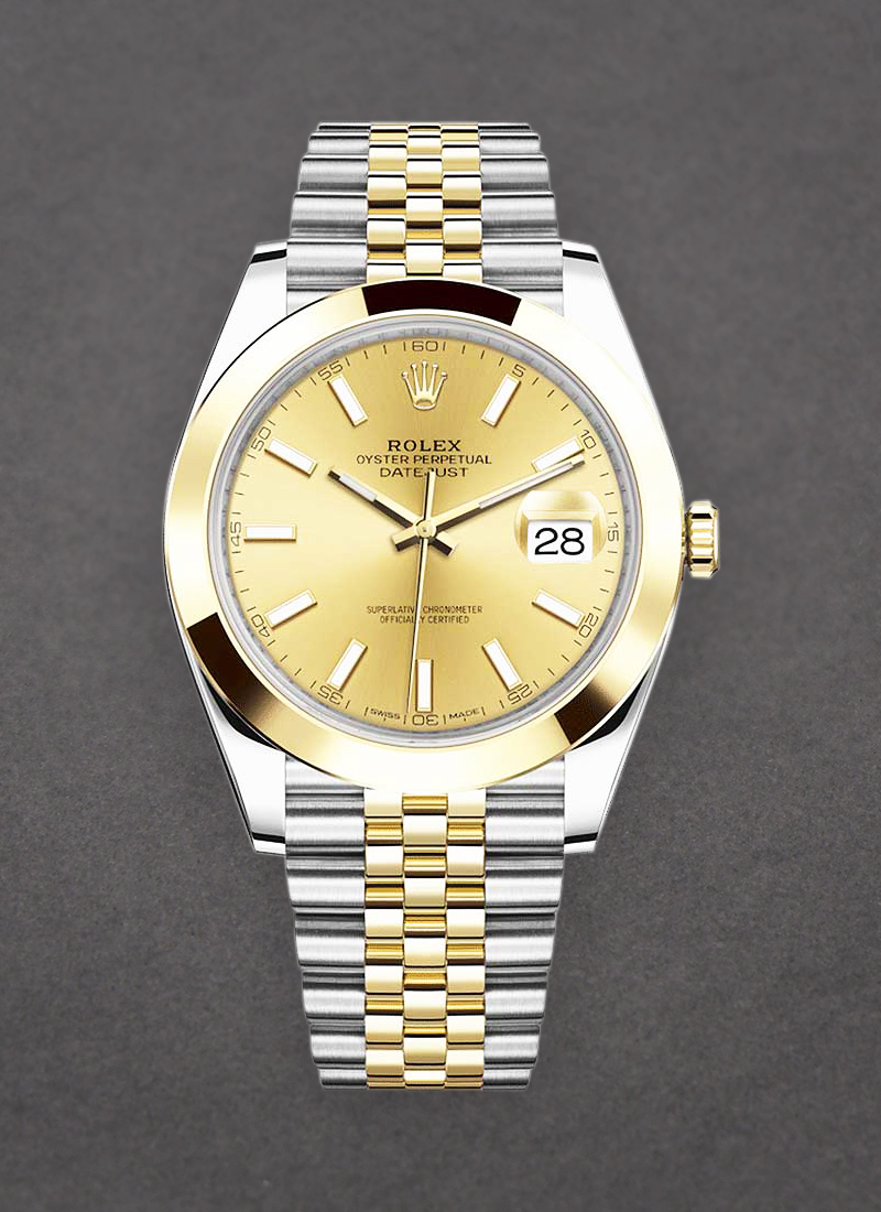 Pre-Owned Rolex Datejust II 41mm in Steel with Yellow Gold Smooth Bezel