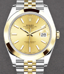 Datejust II 41mm in Steel with Yellow Gold Smooth Bezel on Jubilee Bracelet with Champagne Index Dial