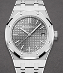 Royal Oak 37mm in Steel on Steel Bracelet with Grey Tapisserie Dial