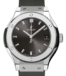 Classic Fusion Mens 33mm Quartz in Titanium on Grey Rubber Strap with Grey Dial