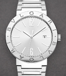 Bvlgari 41mm Automatic in Steel on Steel Bracelet with Silver Dial