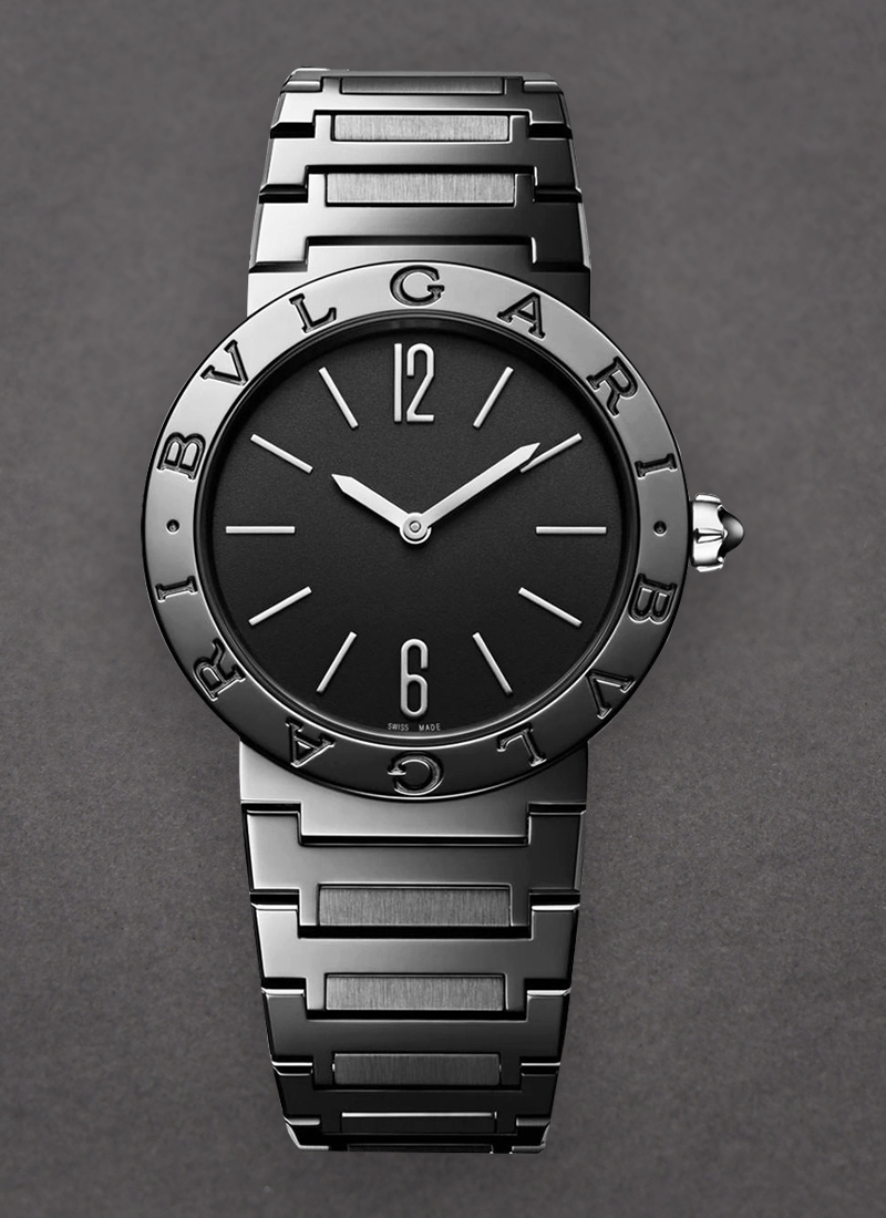 Bvlgari Bvlgari 33mm Quartz in Steel and Black PVD