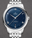Co-Axial Chronometer 40mm in Steel on Steel Bracelet with Blue Dial