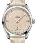 Seamaster Aqua Terra 150M Master Chronometer 38mm in Steel on Beige Alligator Leather Strap with Beige Dial