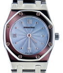 Royal Oak Ladies Quartz in Steel on Steel Bracelet with Light Blue Dial