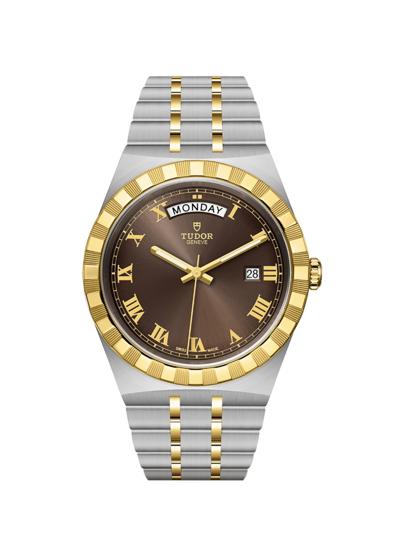 Tudor Royal Watch 41mm in Steel with Yellow Gold Bezel