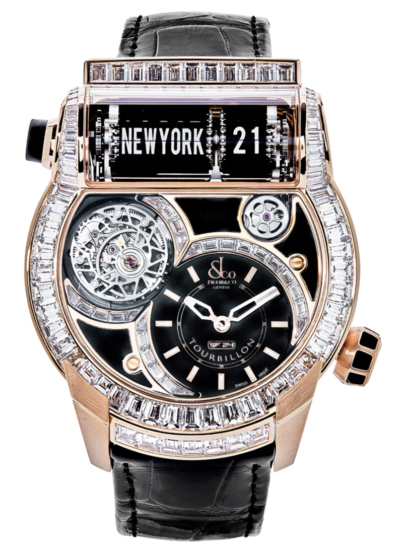 Jacob Epic SF24 Automatic in Rose Gold with Diamond Bezel