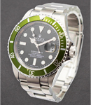 Submariner Kermit Y Serial with Faded Green Bezel on Oyster Bracelet with Black Dial