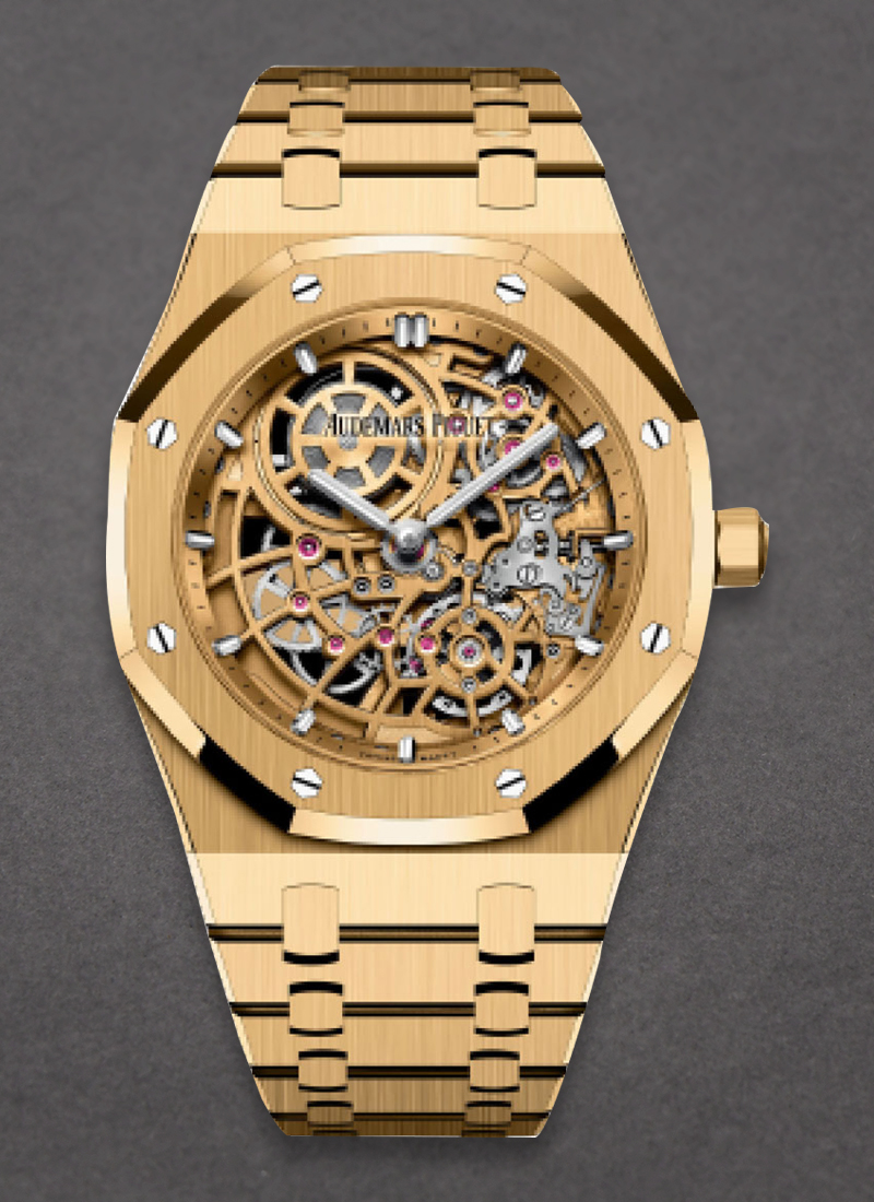 Audemars Piguet Royal Oak Jumbo Extra Thin Openworked 39mm in Yellow Gold