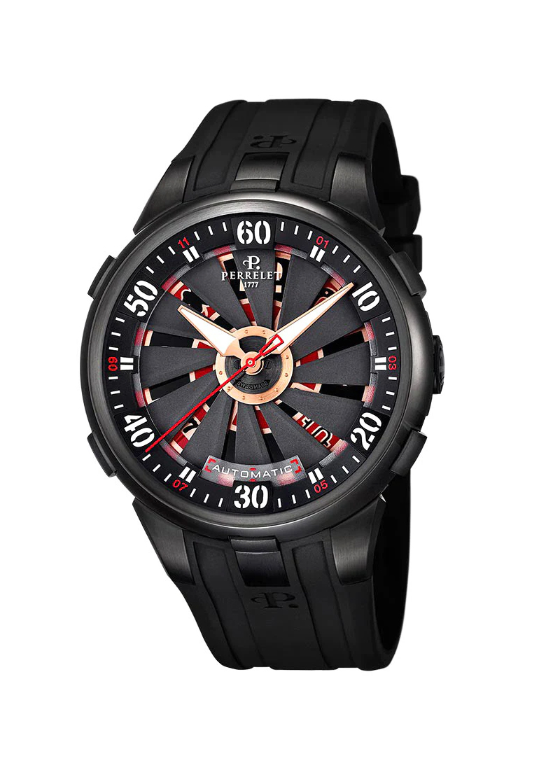 Perrelet Turbine Vegas 48mm Automatic in Black DLC Steel