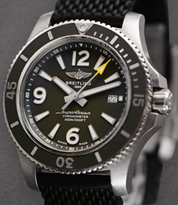 Superocean 44mm Automatic in Steel Limited Edition Kelly Slater on Black Rubber Strap with Green Dial