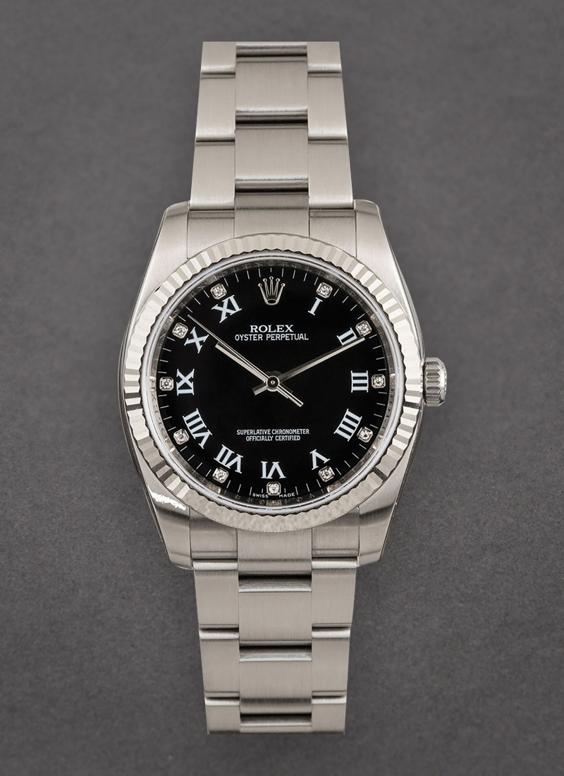 Pre-Owned Rolex Oyster Perpetual 36mm in Steel with Fluted Bezel