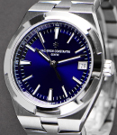 Overseas 41mm Automatic in Steel on Steel Bracelet with Blue Dial