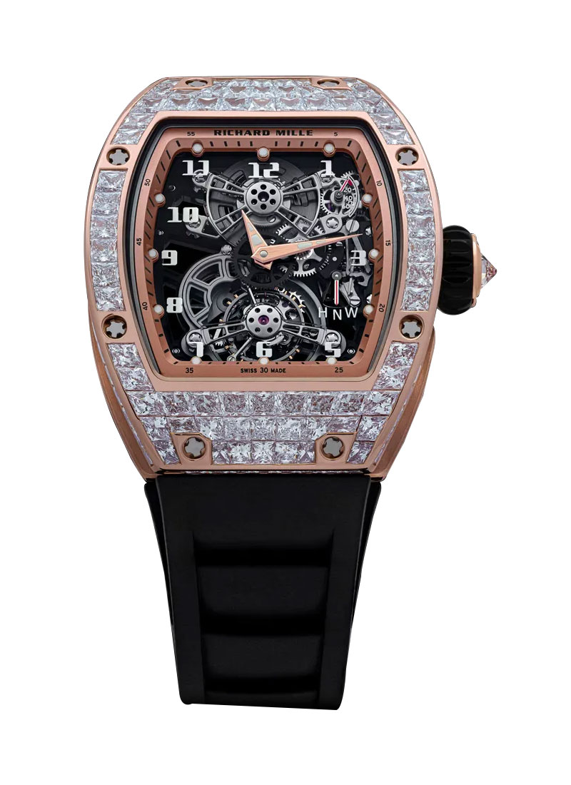 Richard Mille RM 17-01 Tourbillon in Rose Gold with Pave Diamond Case