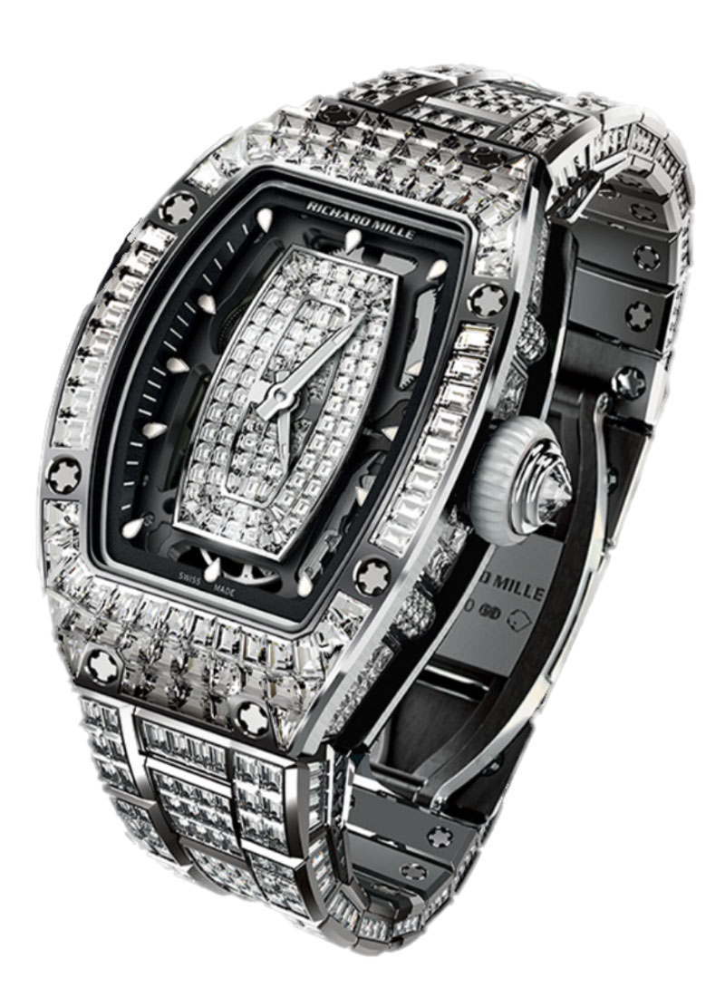 Richard Mille RM07-01 in White Gold with Pave Diamond Case