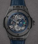 Big Bang Meca 10 P2P Bitcoin in Ceramic n Blue Rubber Strap with Blue Skeleton Dial