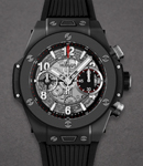 Big Bang UNICO Chronograph in Black Ceramic on Black Rubber Strap with Skeleton Dial