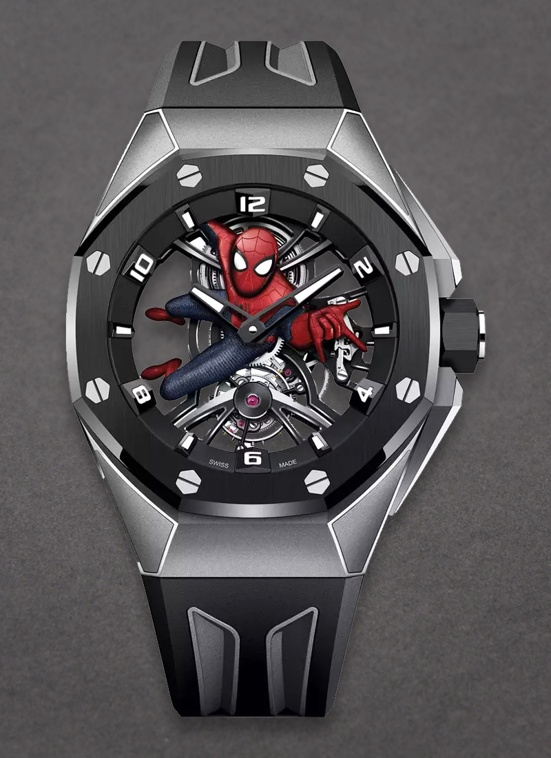 Audemars Piguet Royal Oak Concept Tourbillon Spider-Man in Titanium with Black Ceramic Bezel