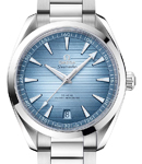 Seamaster Aqua terra 150M Master Chronometer 41mm Automatic in Steel On Steel Bracelet with Light Blue Dial
