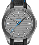 Seamaster Aqua Terra 150M 41mm in Titanium on Black Rubber Strap with Grey Dial - Blue Hand