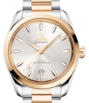 Seamaster Aqua Terra 150M Master Chronometer 38mm Automatic in Steel with Yellow Gold Bezel on Steel and Yellow Gold Bracelet with Silver Dial