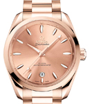 Seamaster Aqua Terra 150M Master Chronometer in Rose Gold  on Rose Gold Bracelet with Pink Dial
