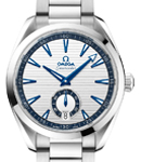 Seamaster Aqua Terra 150M Small Second 41mm in Steel on Steel Bracelet with Silver Dial - Blue Markers