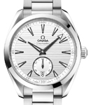 Seamaster Aqua Terra 150M Small Second 41mm in Steel on Steel Bracelet with Silver Dial - Grey Markers