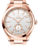Seamaster Aqua Terra 150M Small Second 41mm in Rose Gold on Rose Gold Bracelet with Silver Dial - Rose Gold Markers