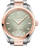 Seamaster Aqua Terra 150M Small Seconds 38mm in Steel with Rose Gold Bezel on Steel and Rose Gold Bracelet with Green Dial