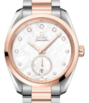 Seamaster Aqua Terra 150M Small Seconds 38mm in Steel with Rose Gold Bezel on Steel and Rose Gold Bracelet with MOP Diamond Dial