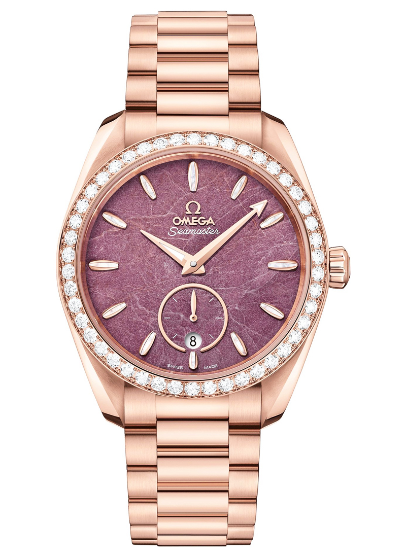 Omega Seamaster Aqua Terra 150M Small Seconds 38mm in Rose Gold with Diamond Bezel