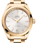Seamaster Aqua Terra 150M ladies 34mm Automatic in Yellow Gold on Yellow Gold Bracelet with Silver Dial