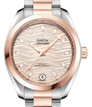 Seamaster Aqua Terra 150M Shades 34mm Automatic in Steel with Rose Gold Bezel on Steel and Rose Gold Bracelet with Pink Dial - Diamond Markers
