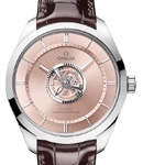 De Ville Tourbillon 43mm in Canopus Gold on Brown Crocodile Leather Strap with BrownDial