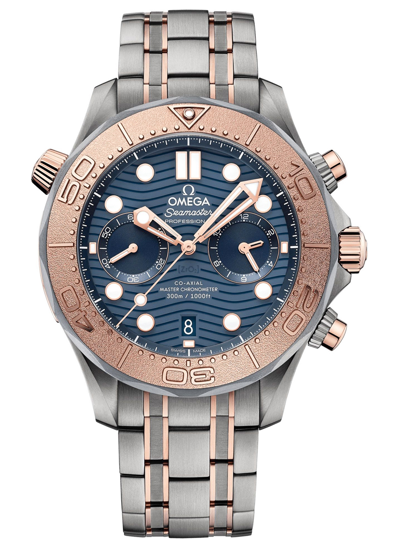 Omega Seamaster Diver 300M Chronograph in Titanium with Rose Gold Bezel