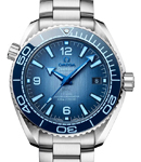 Planet Ocean 600M Co-Axial Mens 39.5mm Automatic in Steel with Blue Bezel On Steel Bracelet with Blue Dial
